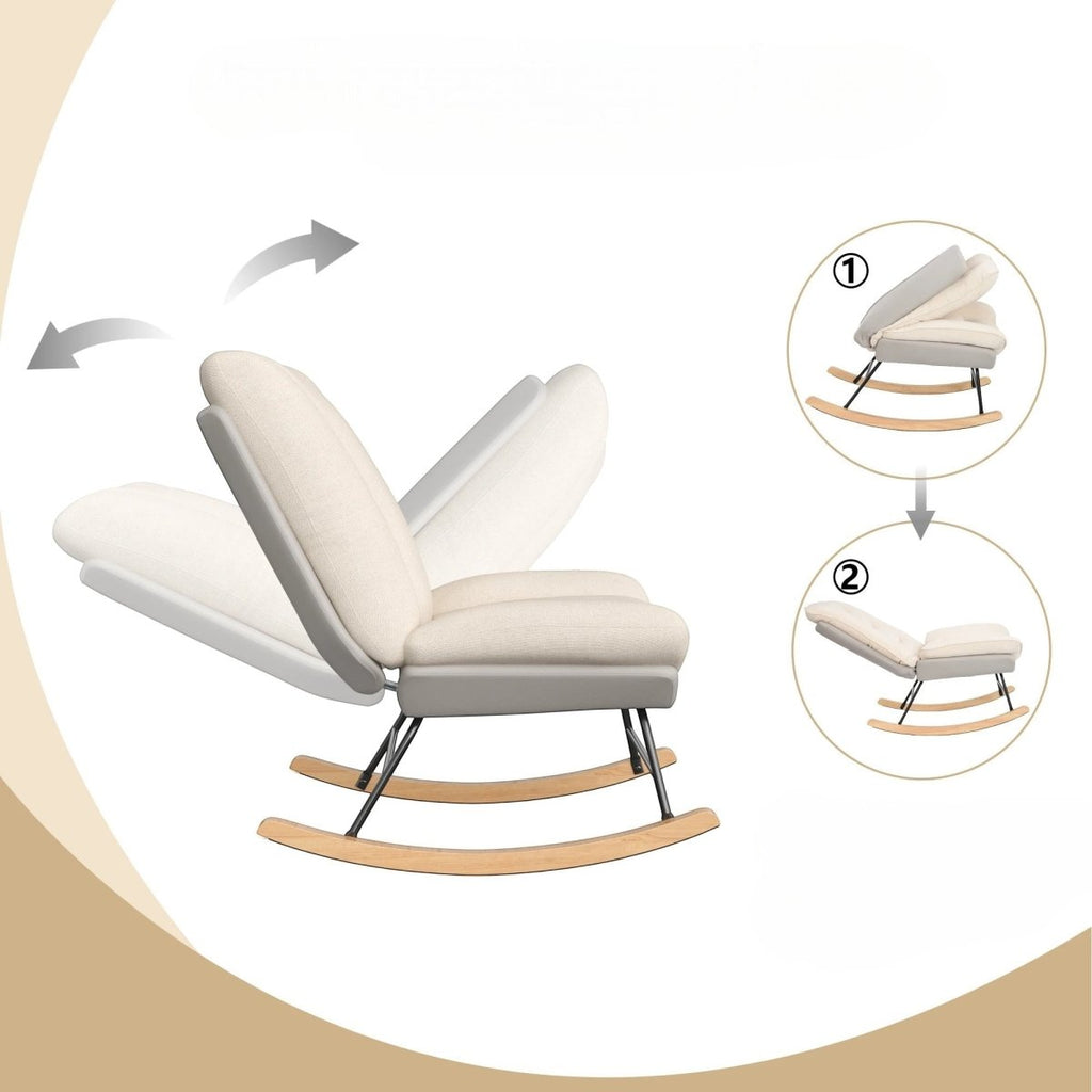Fauteuil à Bascule Lin Cinq Positions - REYSIMO