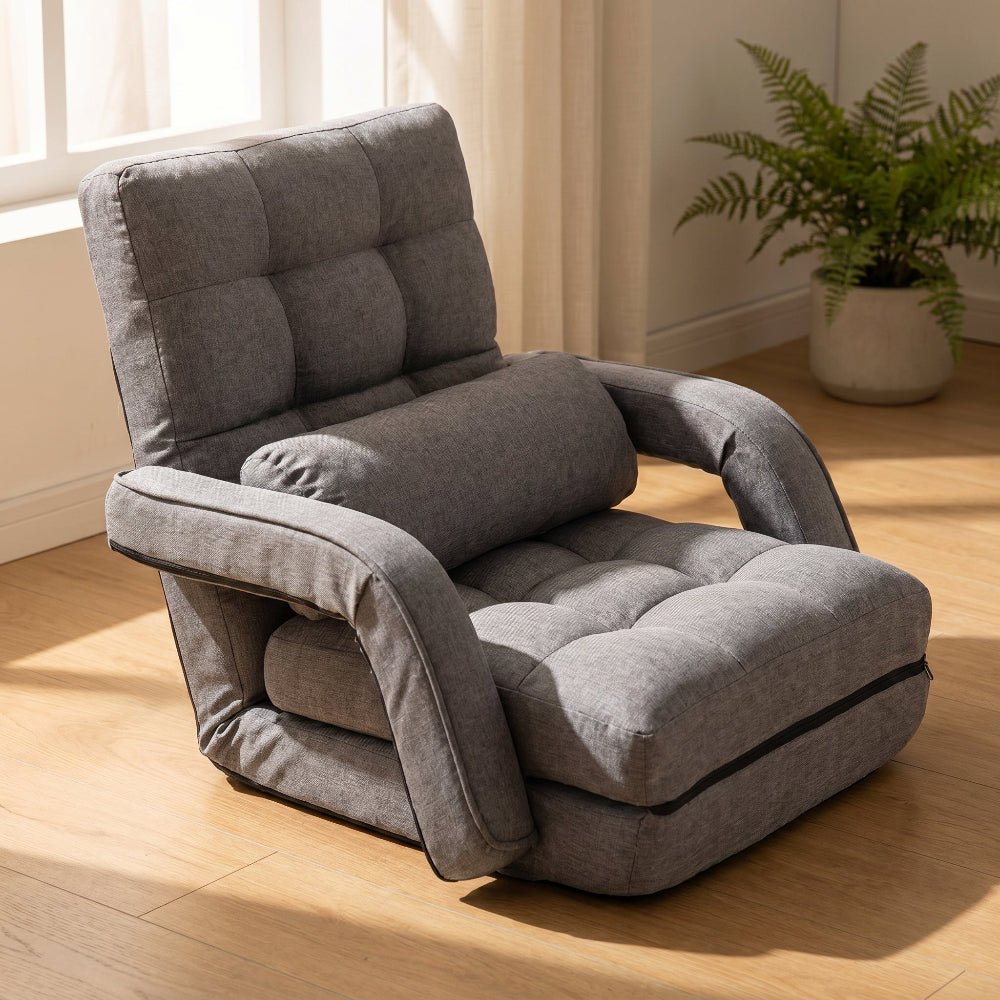 Fauteuil de sol avec accoudoirs convertible en lit - REYSIMO