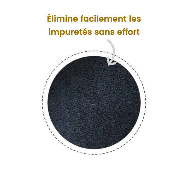 Gant de toilette double face pour nettoyer et exfolier la peau.