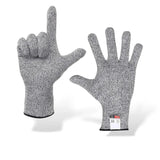 Gants de protection anti-coupure gris niveau 5.