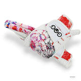 Gants de golf blancs pour femmes avec motif floral et logo GOG.