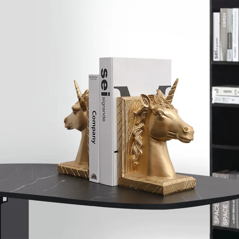 Statue Cheval Africain en Résine - Serre-livre Déco