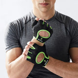 Gants de musculation unisexes noirs et verts avec logo REXCHI.