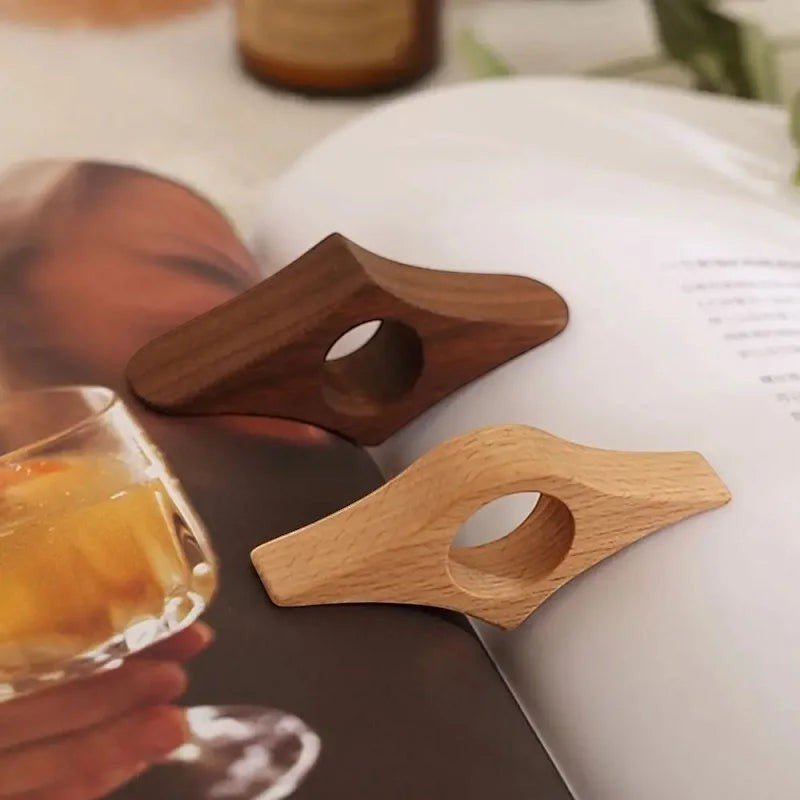 Bague de lecture en bois blanc 2 faces - REYSIMO