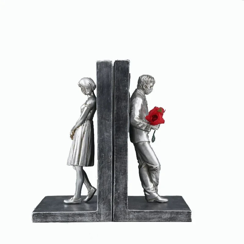 Serre-Livres Banksy Résine Artisanale Lot de 2