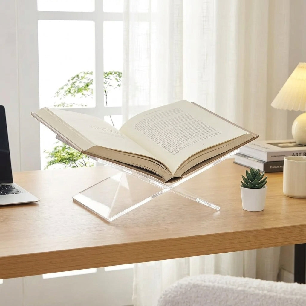 Support Livre Acrylique Transparent Ergonomique