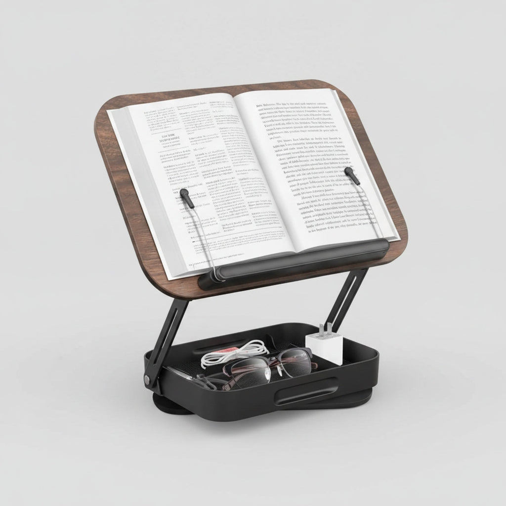 Serre-livre Ergonomique en Bois Multifonction