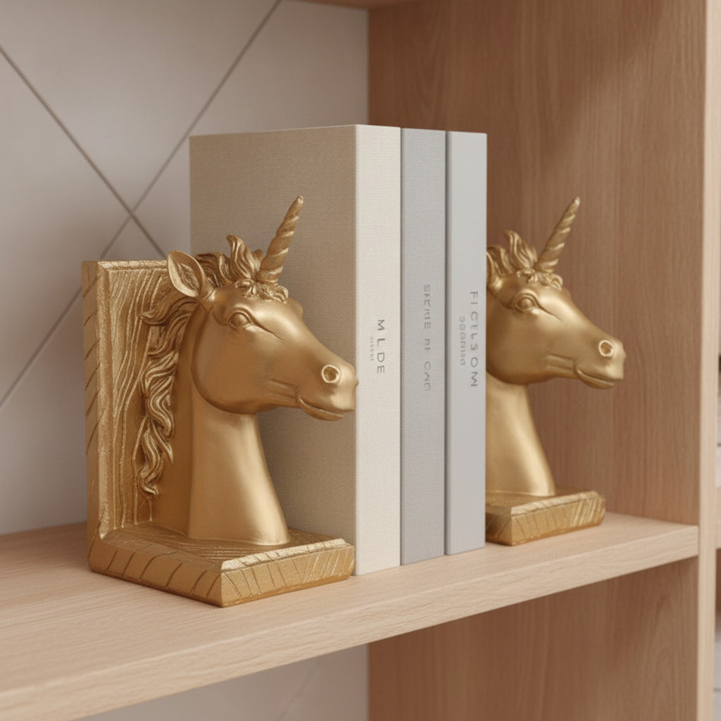 Statue Cheval Africain en Résine - Serre-livre Déco