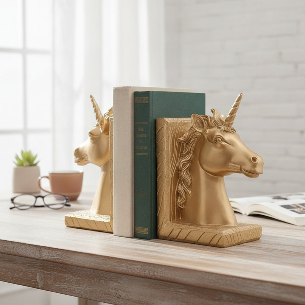 Statue Cheval Africain en Résine - Serre-livre Déco