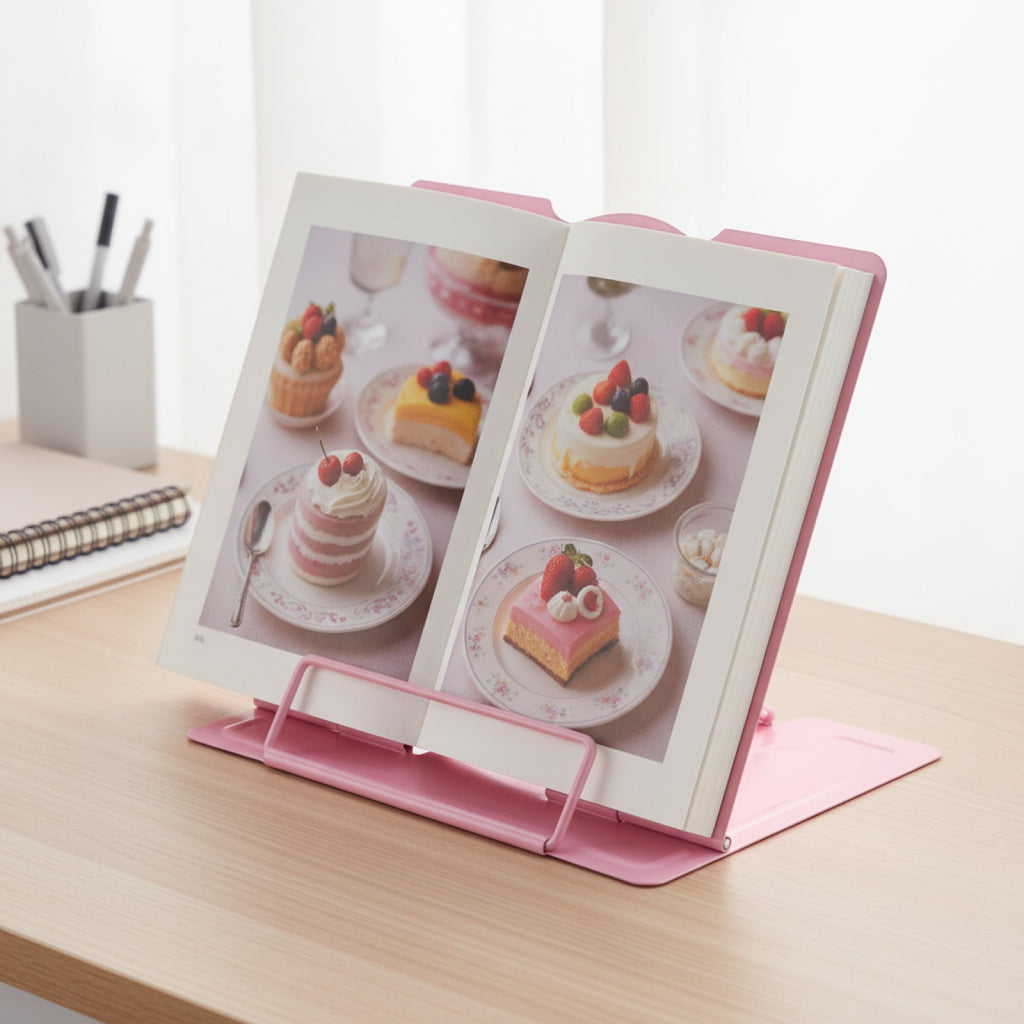 Support de Lecture Réglable Métal Rose