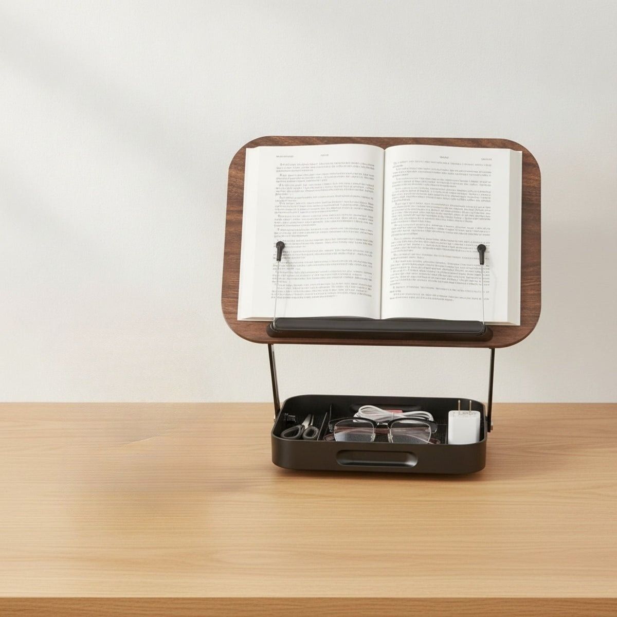 Serre-livre Ergonomique en Bois Multifonction