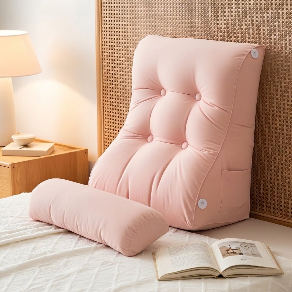 Coussin de lecture avec repose - tête amovible rose - REYSIMO