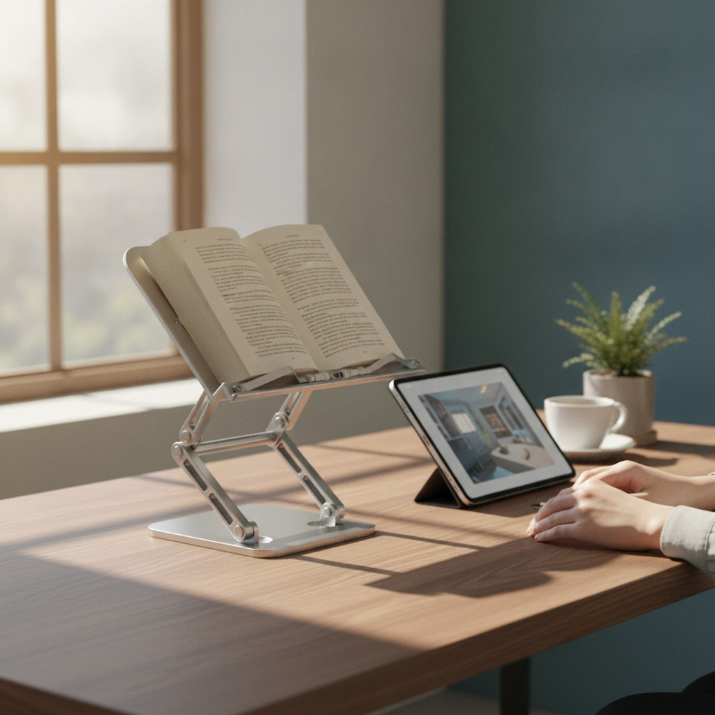 Support de Lecture Pliable en Aluminium Réglable