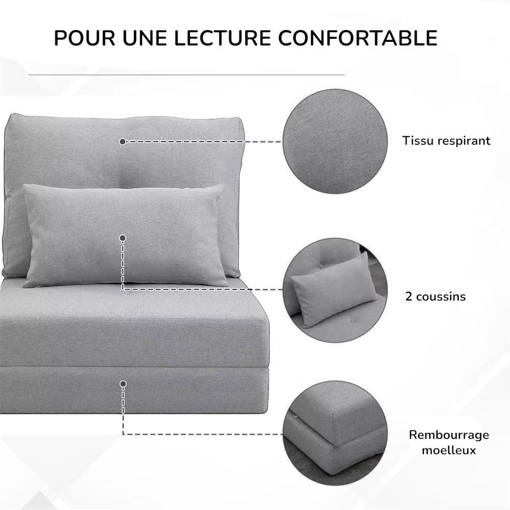 Fauteuil de Sol Convertible Lit d'Appoint - REYSIMO