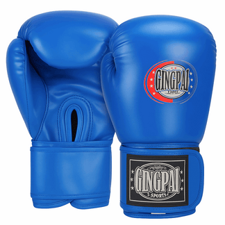 Gants de boxe bleus Gingpai Shadow Series pour homme ou femme.