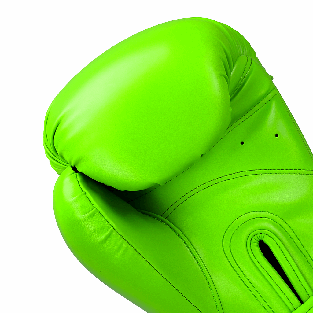 Gants de boxe verts ultra-résistants pour homme ou femme.