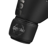 Gants de boxe noirs avec logo GINGPAI.