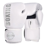 Gants de boxe blancs avec inscription 