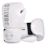 Gants de boxe blancs avec inscription 