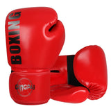 Gants de boxe rouges avec inscription 