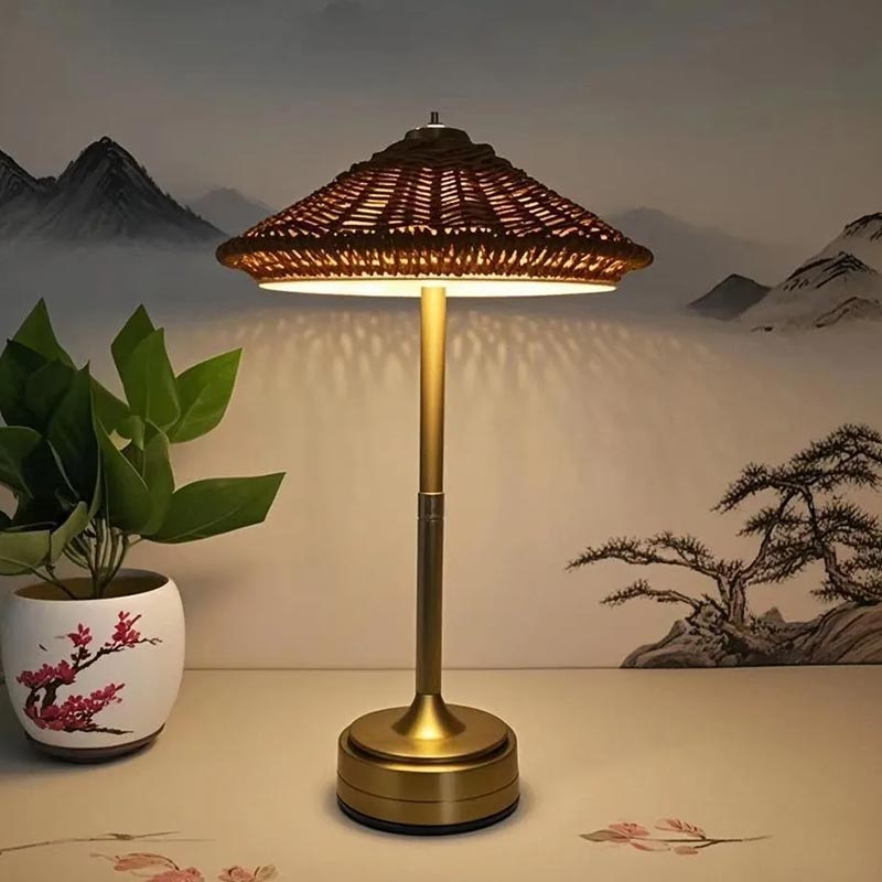 Lampe de Chevet Rotin Sans Fil - REYSIMO