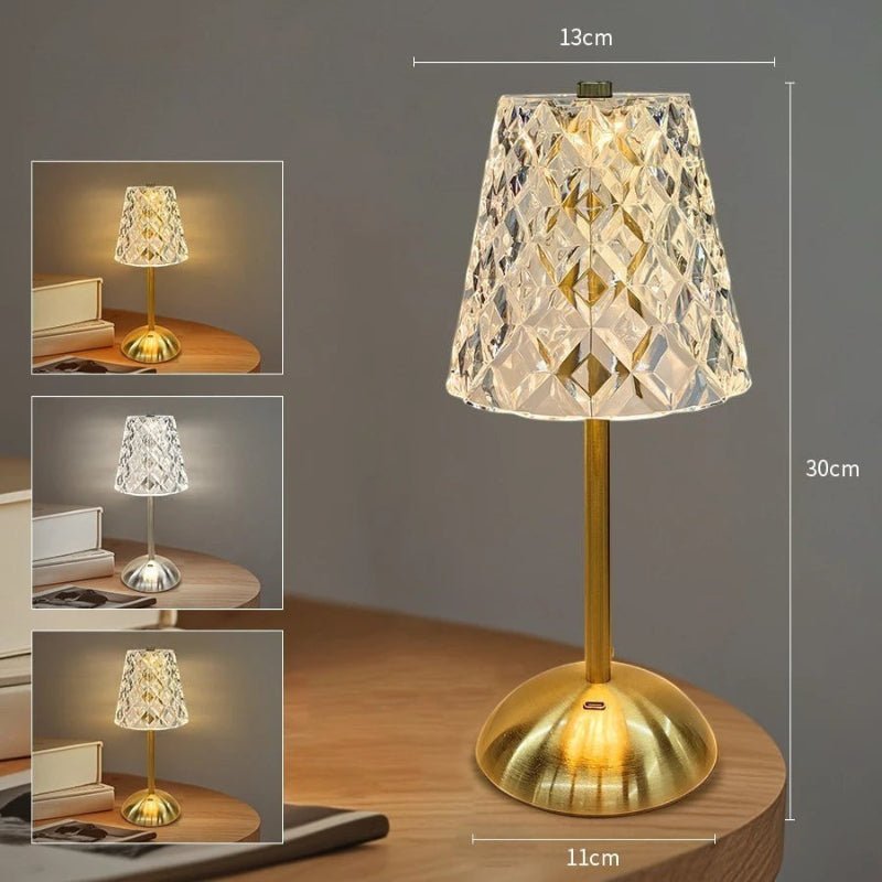 Lampe de chevet cristal Star diamant facetté - REYSIMO