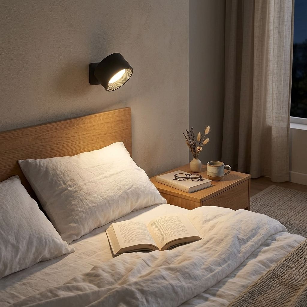 Lampe LED Tactile Rotative 360° Noir Sans Fil