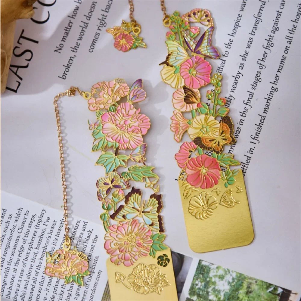 Marque Page Doré Fleur - REYSIMO