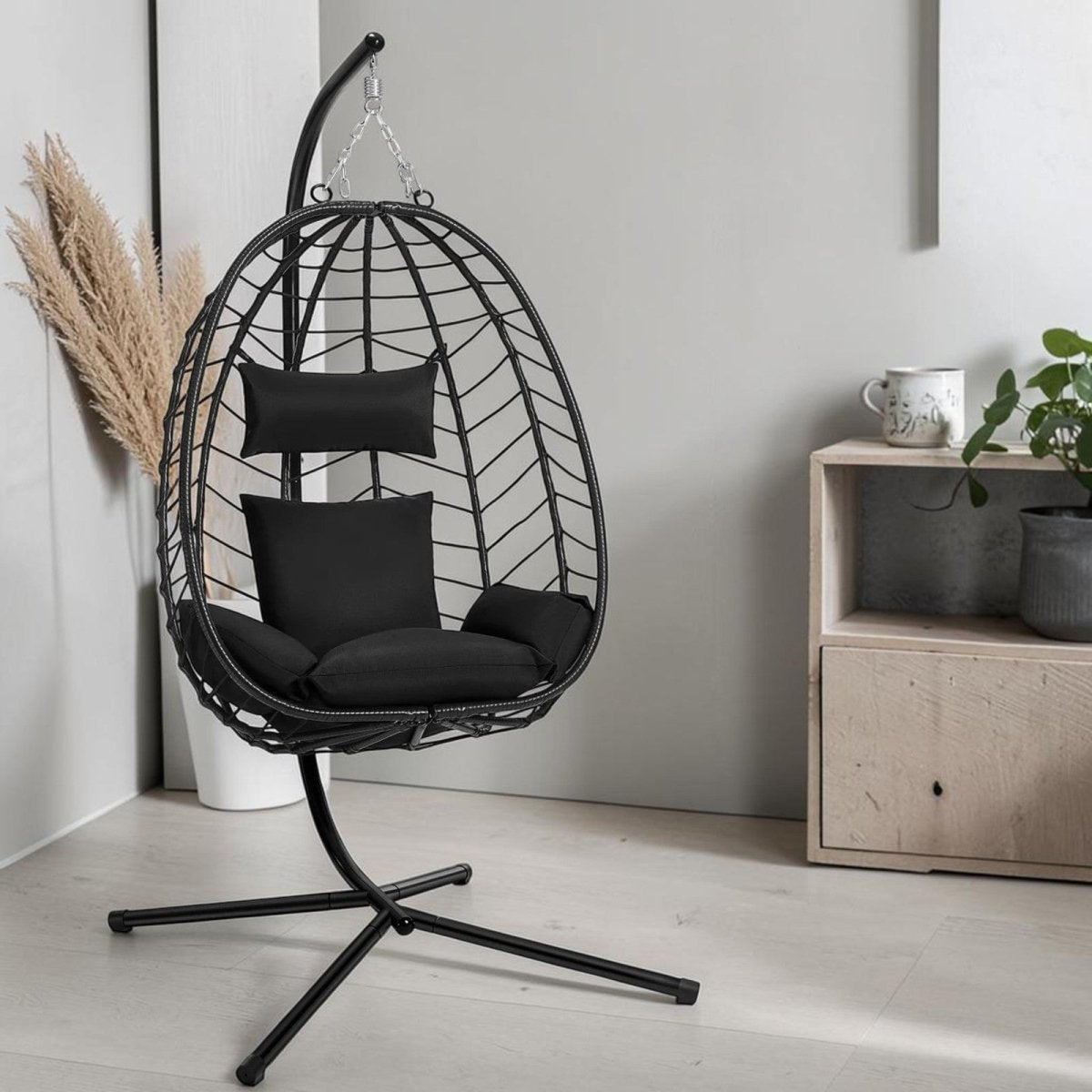 Hamac fauteuil suspendu avec support en métal - REYSIMO