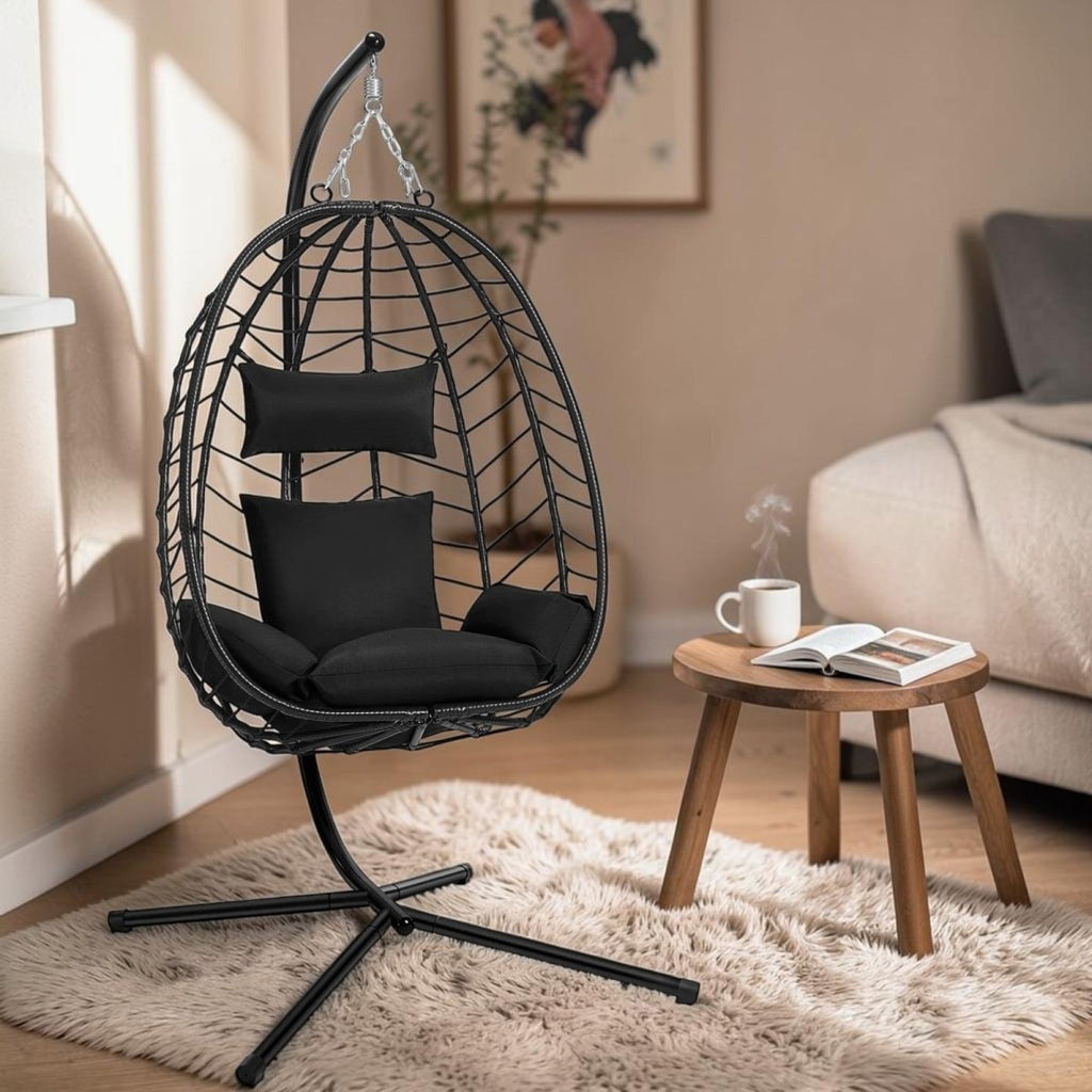Hamac fauteuil suspendu avec support en métal - REYSIMO