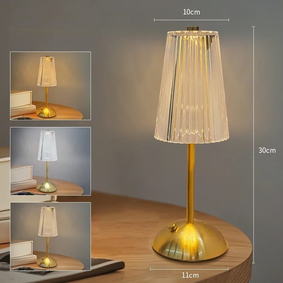 Lampe de chevet cristal Star lignes verticales - REYSIMO