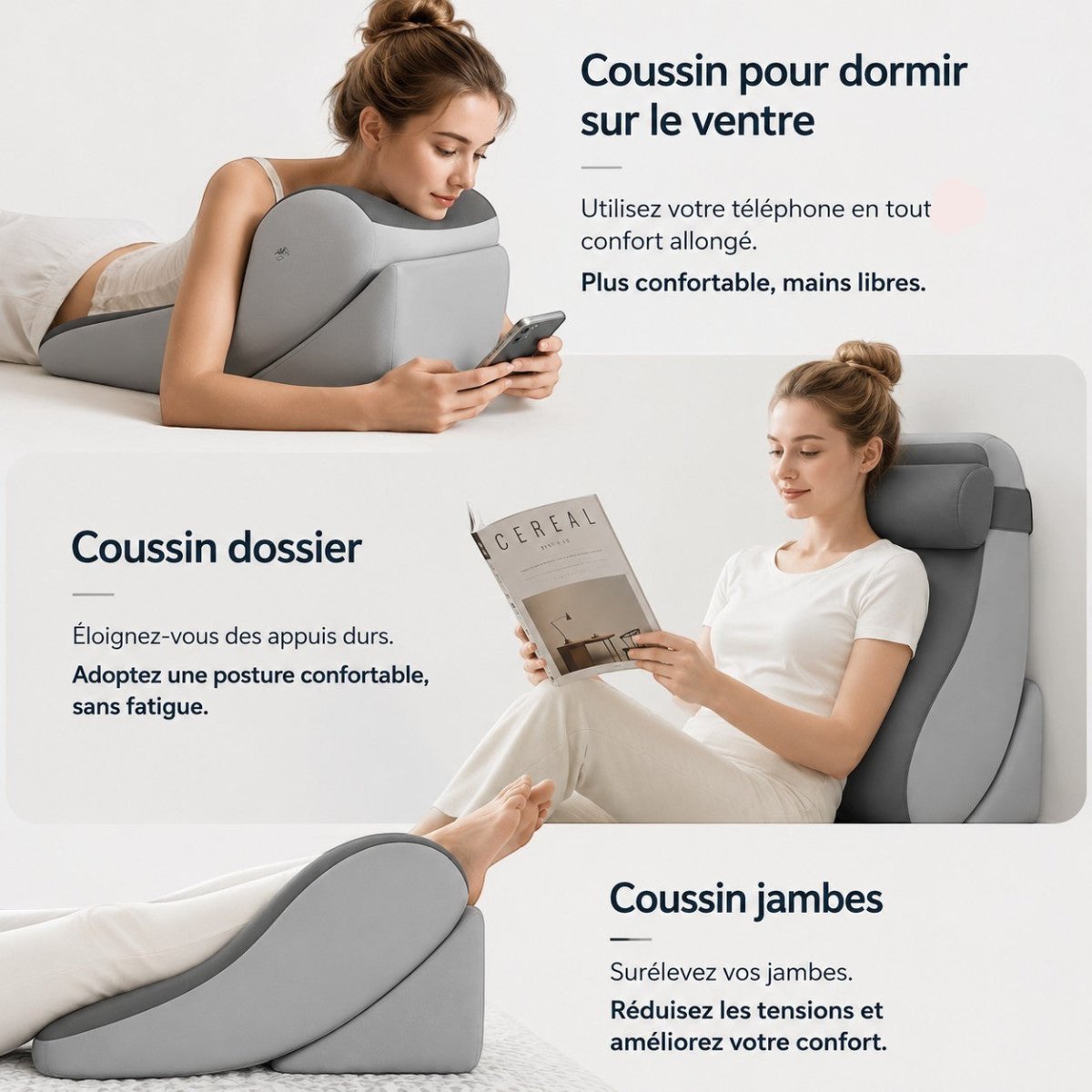 Coussin dorsal ergonomique 5 zones - REYSIMO