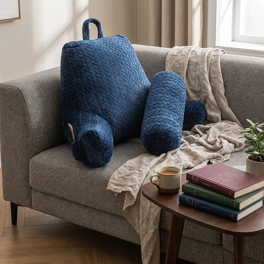 Coussin de lecture Bleu Nuit Grand Format - REYSIMO