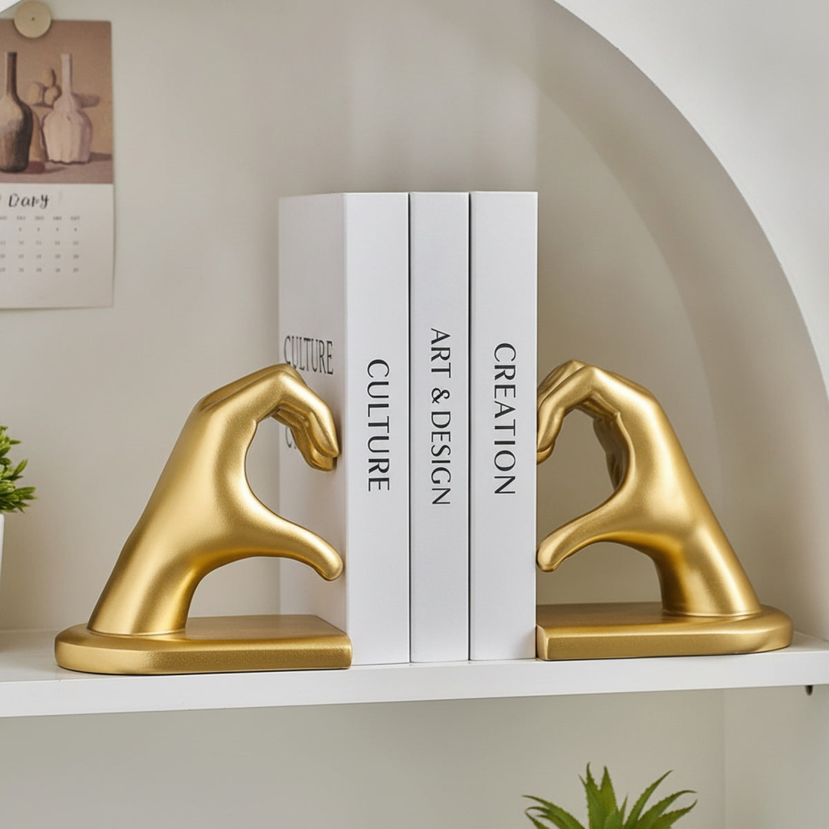 Serre-livres Geste d'Amour Doré