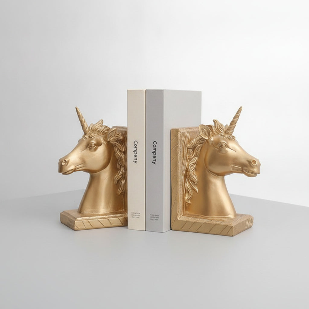 Statue Cheval Africain en Résine - Serre-livre Déco